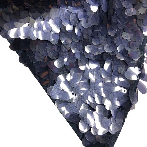 Cache Cardigan Vest Womens S Blue Sequined Sleeveless Open Ribbed Career Chic - Picture 6 of 12